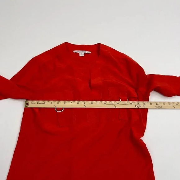 DVF Diane Von Furstenberg “Danielle” 100% Silk Blouse - Picture 9 of 11